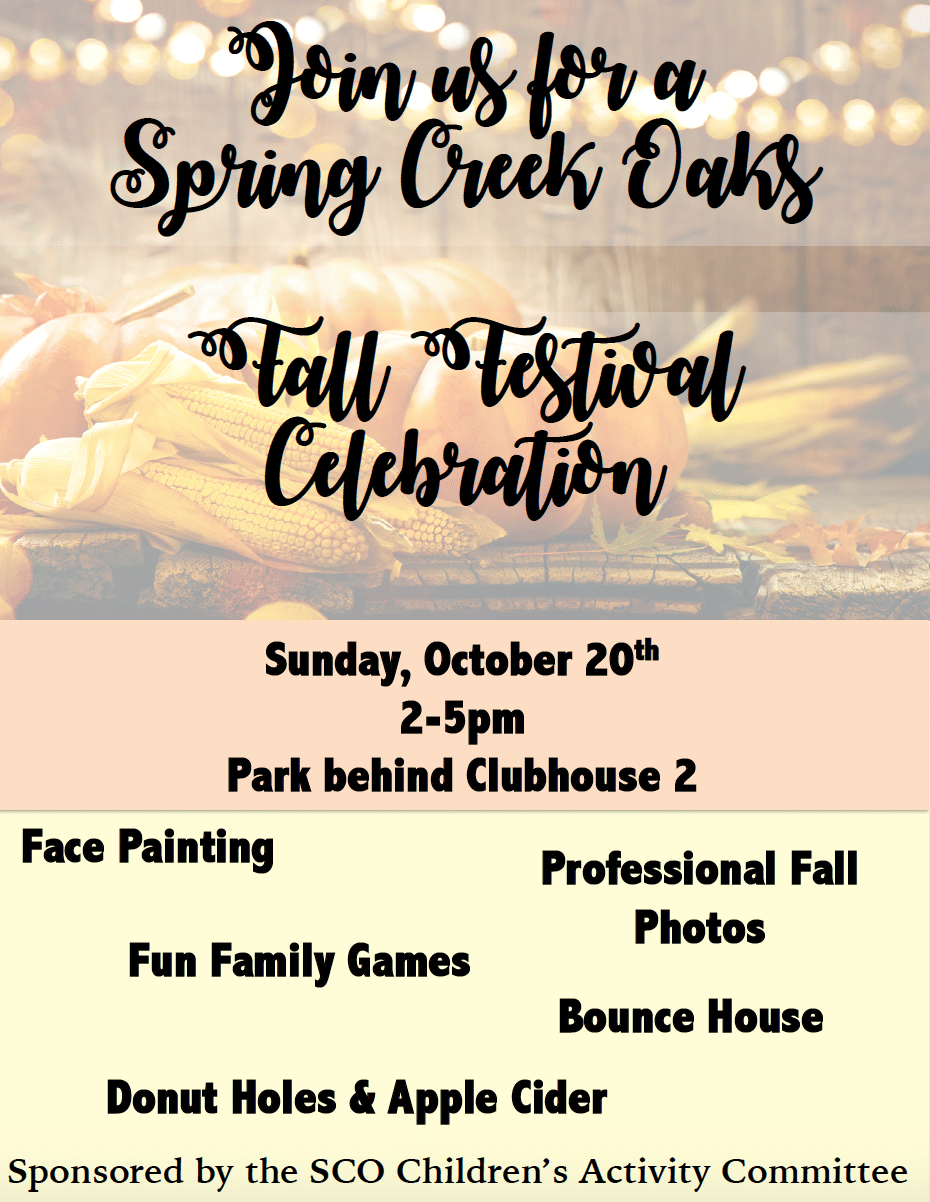 Annual Fall Festival – Spring Creek Oaks